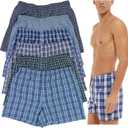 ToBeInStyle Men's Classic Multicolor Boxer Briefs in 3 or 6 Pack (Medium)