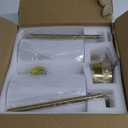 Battery Operated Wall Sconces Set of Two,Wireless Rechargeable Wall Light With Remote Control, Dimmable, Amber Light/Warm White/Natural White/Daylight/RGB, Timer,for Living Room,Bedroom,Entryway,Gold