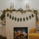 Boho Christmas Garland Vintage Christmas Tassel Garland with Wood Beads 60 in Bohemian Pastel Banner Farmhouse Fireplace Decor for Birthday Party Decor Bedroom Nursery (Green)