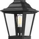 Large Outdoor Post Light Fixtures 21'' Lamp Post Light Fixture Black Finish Waterproof Anti-Rust Aluminum Pillar Outside Lighting for Walkway, Driveway, Patio, Porch