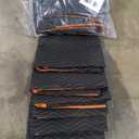 Simpli-Magic Heavy Duty Padded Moving Blankets (12 Pack),Black/Orange