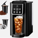 Hot & Iced Coffee Maker with Bold Setting Reusable Filter, for K Cup and Grounds