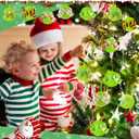 JolliLudo 20 Pcs Lime Green Furry Christmas Ball Ornaments with Bow for Tree Furry Elf Faux Fur Hanging Pom Pom Ball Decorations for Christmas Tree Holiday Party Gift Supplies