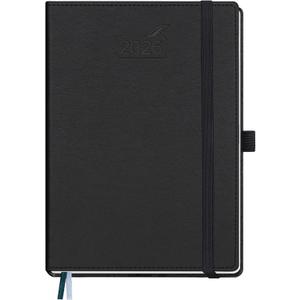 BEZEND 2026 Planner Weekly and Monthly (6" x 8.5") Daily Calendar with Hourly Timeslots & Tabs (Jan-Dec) Note & Expenses, Pen Holder, Inner Pocket, Vegan Leather Hardcover - Black