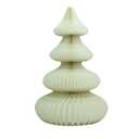 PIONEER-EFFORT 57" Off-White Paper Christmas Tree – Tall Honeycomb & Cardboard Style Foldable 3D Holiday Decoration, Elegant Ivory Wedding & Party Centerpiece, Reusable Eco-Friendly Décor