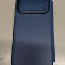 SHIELDON Genuine Leather Slim Wallet Case for iPhone 17 Pro 6.3" 2025 | Wireless Charging, Folio Magnetic Closure, RFID Blocking Credit Card Holder, Shockproof Phone Cover - Royal Blue