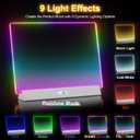 2 x LED Note Board with Colors, Rechargeable 17-Inch Doodle Glow 9-Mode Light Up Desk Sign Letter Message Memo Drawing Dry Erase Board for Classroom/Home Decor/Office/Gifts, 5 Markers