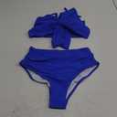 Womens High Waisted Bikini Set Tie Knot High Rise Two Piece Swimsuits Bathing Suits S