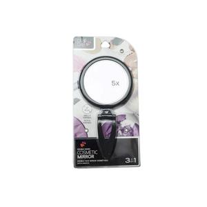 Jacent Dib & Dab 3-in-1, Double Sided 5X Magnification Face Mirror, 3 Inch Diameter - 1 Pack