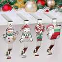 3 x Kalolary Christmas Stocking Holders Set of 4,Christmas Stocking Hanger for Mantle Fireplace Stocking Holder Xmas Stocking Hooks for Mantle Counter Tables Window Fireplace Mantle Christmas Party Decors