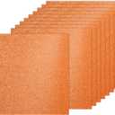 PATIKIL 20Sheets Orange Glitter Cardstock, 12x12In Glitter Paper Card Stock Shiny Scrapbook 250gsm Sparkly Paper Large Shimmer for Crafts Scrapbook DIY Art Wedding Party