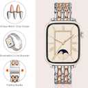 VISOOM Gold Iwatch Bands Compatible With Apple Watch Bands 38/40/41/42/44/45/46mm Women - Thin Metal Dressy Luxury Cute Designer Apple Watch Series 11 10 Se 9 8 7 6 5 4 3 2 1 Bracelet Bands for Women
