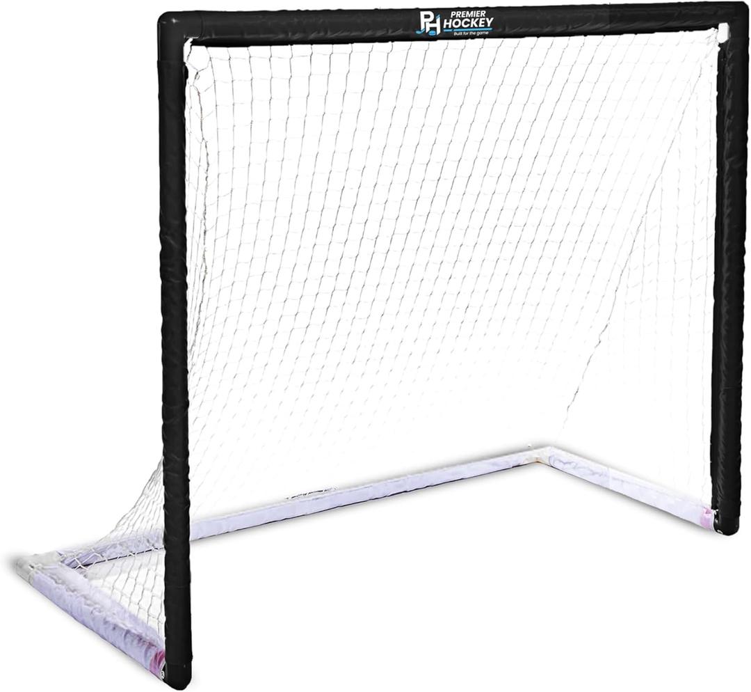 Premier Sports  46 PVC Street Hockey and Soccer Goal  Portable Lightweight Hockey Net for Indoor & Outdoor Use  Hockey Training Equipment