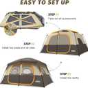 UNP, Person Tent, Portable Cabin Tent, Camping Tent 4-Person Easy Set Up, Waterproof with Top Rainfly for Outdoor Camping/Hiking