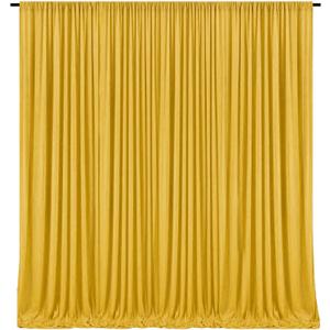 10 x 10 Feet Chiffon Black Backdrop Curtain for Partie, Background Curtains for Photoshoot, Birthday, Wedding, Halloween, Thanksgiving, Christmas, New Year Party Decorations 5Ft x 10Ft, 2 Panels