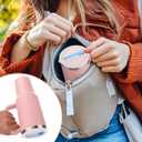 Mity rain 2PCS Silicone Tumbler Flip Straw Lid for Stanley Cup 40OZ, Spill Proof Lid Compatible with Stanley Quencher Flip Straw Lids for Cup Lid Replacement (Pink)