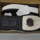 HSQ Fashion Sneaker Roller Skate Shoes for Boys Girls Kids Detachable Wheeled 2 in 1 Skating Shoes with Wheels (5 Big Kid, Black/White 156)