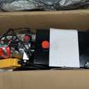 DC HOUSE Electric Hydraulic Pump Unit Metal Reservoir for Dump Trailer (Double Acting 10 Quart)