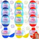JOYIN 12 Easter Egg Bubble Wands for Easter Eggs Hunt, Basket Stuffers Fillers, Party Favor, Classroom Prize Supplies, Rewards, Games, Good Bag Fillers for Boys Girls Adults
