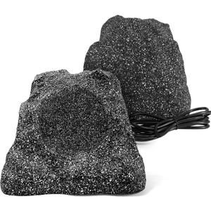 Herdio 8" Outdoor Rock Bluetooth Speakers IPX7 Waterproof 600 Watt Resin Material All Weather for Deck Pool Backyard Patio Garden BBQ (1 Pair) (8 inch)