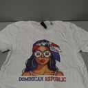 Dominican Souvenirs Woman Flag Roots Dominican Republic T-Shirt, Size: S