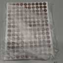 uxcell 5 Sheets/700Pcs Screw Hole Stickers, 12mm/0.47inch PVC Self-Adhesive Screw Cover Sticker Dustproof Round Screw Covers Caps for Wooden Furniture Cabinet Shelve, Brown