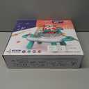 Magnetic Baby Fishing Toy Set, 3 in 1 Fishing Game for Toddlers & Kids with Slideway & Music Story, 10 Fish, 3 Dolphins, 2 Fishing Poles, Learning Educational Sound Effect Toys (Green1)