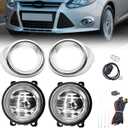 Fog Lights Compatible With 2012 2013 2014 Ford Focus S/SE/SEL/Titanium Models Front Bumper Lamps w/Light Bulb 1 Pair of fog lamps
