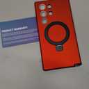 Designed for Samsung Galaxy S24 Ultra Case with Magnetic Ring Stand [Compatible with Mag-Safe][Military Grade Drop Protection][Build in Kickstand] S24 Ultra Phone Case 6.8",Red