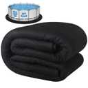 18FT Pool Pad for Above Ground Pool,350G/M Thicker Pool Liner Pad,Pool Padding for Above Ground Pool,Pool Bottom Pad Seamless,Double Density Puncture Resistant,Pre-Cut Pool Mat,Geotextile Material