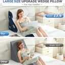 BDEUS 4PCS Bed Wedge Pillow Post Surgery, Orthopedic Sleeping Wedge Pillow Set for Back, Neck and Leg Pain Relief, Acid Reflux, GERD, Memory Foam Support Pillows for After Surgery, Navy