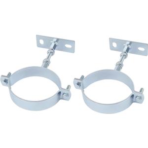 2 Pcs 3 Inch Adjustable Pipe Bracket, Heavy Duty Galvanized Steel Split Ring HangerChimney Adjustable Wall StrapPipe Bracket Clamp Strapchimney pipe support bracket