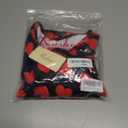 Roshop Valentines Shirts Women's Heart Blouse Dressy 3 4 Ruffled Bell Sleeve Cute Hearts Shirt (Large, Red Heart Black-x)