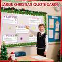 Geyoga Christmas Advent Bulletin Board Set Religious Christian Christmas Sunday School Decorations for Classroom Church Holiday Jesus Candles Bulletin Boards Cutouts Winter Chalkboard Office Supplies