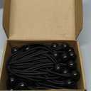 50 Pcs Ball Bungee Cords 6 Inch Black Heavy Duty Outdoor for Canopy Tarp, UV Resistant