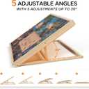 Lavievert 1000 Piece Tilting Jigsaw Puzzle Board with Wooden Cover, Adjustable Puzzle Board with Built-in Easel/Stand, Portable Puzzle Table with Non-Slip Flannel Tabletop for Adults