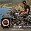 Compatible with Apple Watch iWatch Nylon Band Series 10 9 8 7 6 5 4 3 2 1 Ultra FE 49mm 46mm 45mm 44mm 42mm 41mm 40mm 38mm Men Sport Tactical Rugged Loop Breathable Strap (Green)