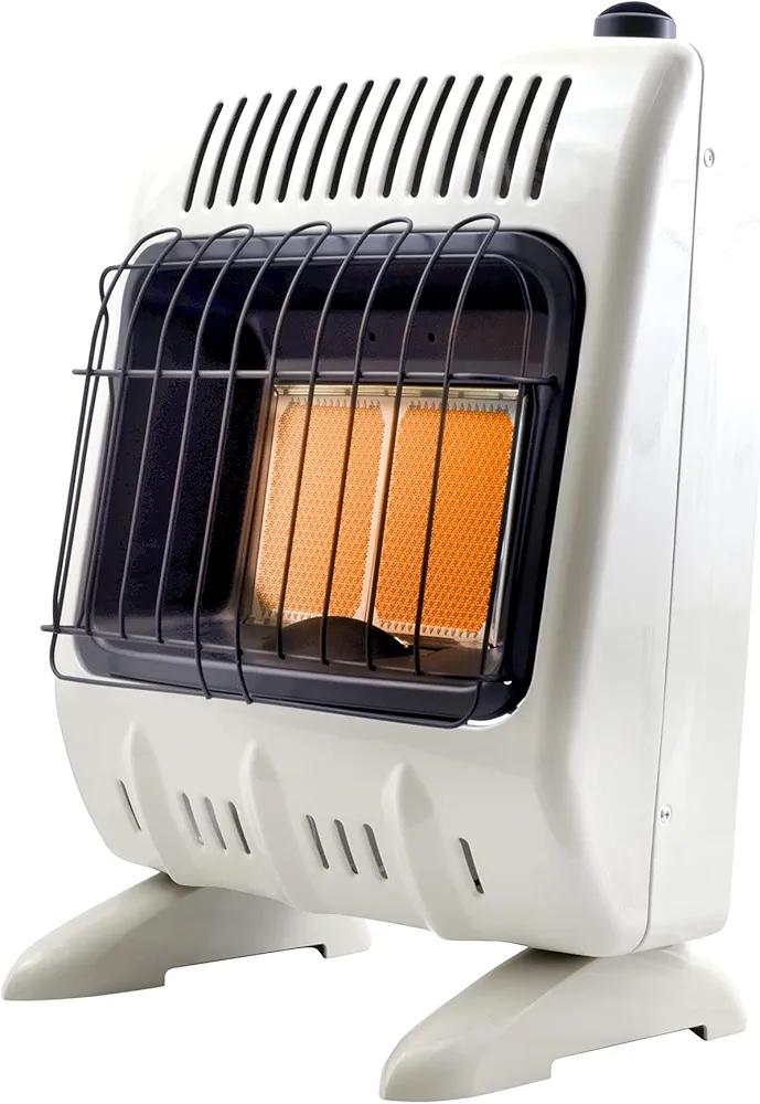 Mr. Heater MHVFRD10LP 10,000 BTU Radiant Vent Free Propane Heater for Cold Rooms, Additions, Sun Rooms & Cabins - White