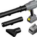 InoKraft Cordless Leaf Blower 20V 4.0Ah Battery & Charger, 125 MPH 270 CFM Lightweight Handheld Electric Blower with 2 Nozzles & 2 Extension Tubes, Quiet Compact Leaf Blower for Yard & Lawn