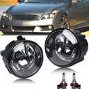 2PCS Fog Lights Assembly Compatible with Infiniti G37 Sedan 2010-2013 & Rogue/Quest/Murano/Juke/Cube 2009-2015 - Replacement Housing with Clear Lens (Fits FX35/FX37/QX70/QX56)