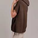 Xiaoxuemeng Womens Cardigan Sweaters Lightweight Knitted Hood Sweater Button Down Coat(Coffee-M)