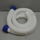 2 Pcs Pool Hoses for Above Ground Pools 1 1/2 Inch Diameter 59" Long Pool Pump Hose Replacement Filter Pump Hose Accessories (White-blue)