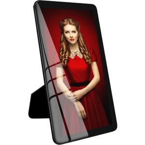 Bluesun 4x8 picture frame black, picture frames glass, hanging picture frame, Matted for wall and tabletop Decor (4x8, black), 4x8 1 Pcs