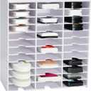 Krafetto 36 Grids Ink Pad Storage Rack, Wall-mountable Stamp Pad Organizer Holder Compatible with Standard Size Ink PadsGrid Size 4.1" W  3.9" D  0.9" H