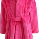 Boys Girls Robe Soft Fleece Hooded Bathrobe for Kids ,Size S/M