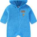 Sesame Street Cookie Monster Boys Cosplay Hooded Coverall with 3D Eyes for Infant and Toddler (Blue, )
