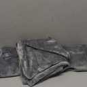 BEDELITE Flannel Pillow Cases Queen Size Set of 2, Super Soft Fleece Pillowcases with Zipper for Bedroom, Sofa, Couch,Luxury Cozy Fuzzy Velvet Pillow Shams for All Seasons(20x30 Inches,Gray)