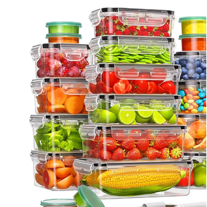 40 Piece Food Storage Containers with Lids(20 Containers & 20 Lids), BPA-Free Plastic Food Containers for Kitchen Storage and Organization, Leak Proof Meal Prep Container, Includes Labels & Pen