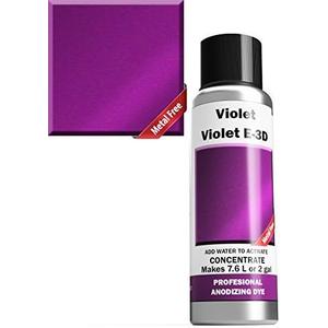 Professional Aluminum Anodizing Pigment Dyes | Violet E-3D | Light to Rich Purple| Powder Concentrate Makes 7.6 Liters or 2 Gallons