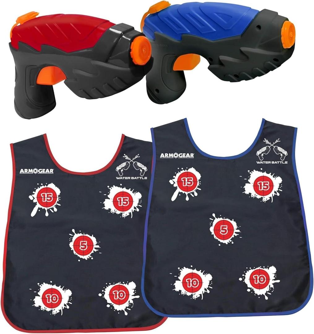 ArmoGear Water Guns & Water Activated Vests | Summer Outdoor or Backyard Water Toy for Teen Kids | Great Outdoor Play Fun Toy for Kids Boys & Girls | Water Activated Vest Set Ages 8 Year + ArmoGear Water Guns & Water Activated Vests | Summer Outdoor or Backyard Water Toy for Teen Kids | Great Outdoor Play Fun Toy for Kids Boys & Girls | Water Activated Vest Set Ages 8 Year +
